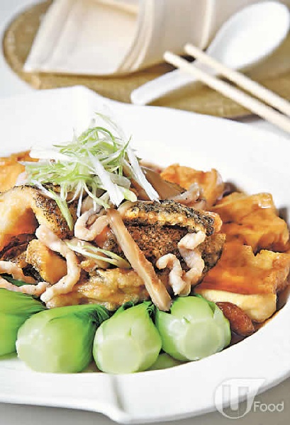 生炆龙趸头腩($268):又滑又多骨胶原的头腩位,红烧生炆,以豆腐索汁伴